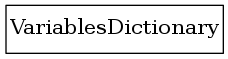 digraph foo {
     node [shape=none, margin=0];

         VariablesDictionary [label=<
         <TABLE BORDER="0" CELLBORDER="1" CELLSPACING="0">
             <TR>
                 <TD HEIGHT="36.0"><FONT POINT-SIZE="16.0">VariablesDictionary</FONT></TD>
             </TR>
         </TABLE>>];
     edge [dir=back, arrowtail=dot]

}